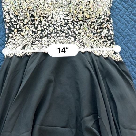 Dancing Queen Beaded Cocktail Dress Black NWOT Size Large - Picture 13 of 16